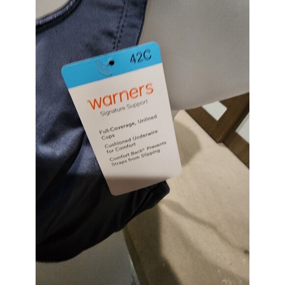 Warner's 42C Blue Cushioned Underwire For Support & Comfort Full Coverage - Picture 2 of 8